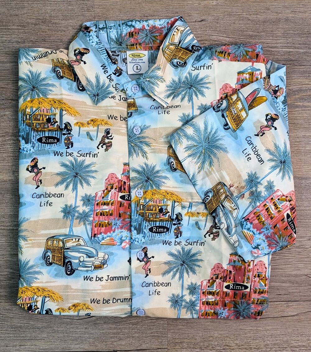 Mint Condition Men's 100% Terivoile Rima Hawaiian Shirt Size Large